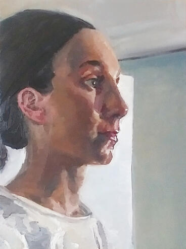Resolved figure, oil painting, 2022